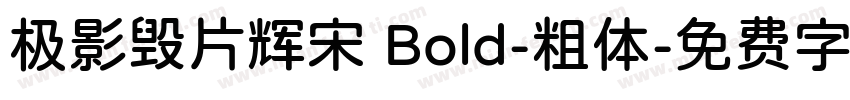 极影毁片辉宋 Bold-粗体字体转换